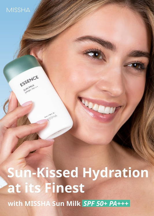 MISSHA All Around Safe Block Essence Sun Milk SPF50+ /PA+++ 70ml I Hydrating Face Sunscreen UV Protection