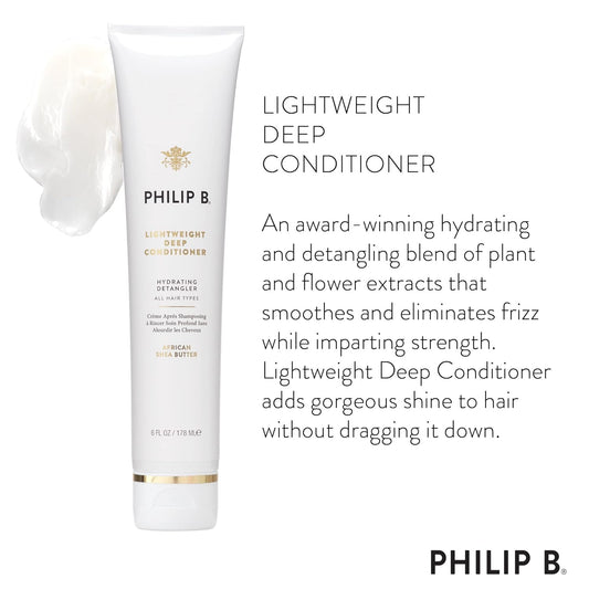 PHILIP B Light-Weight Deep Conditioner 6 . (178 ml) | Hair Moisturizer Detangler, Adds Shine and Smoothness to Hair, All Hair Types