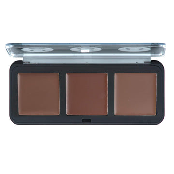 The Crème Shop | 123 Smile - Shading Cream Trio Face Makeup Palette (Deep)