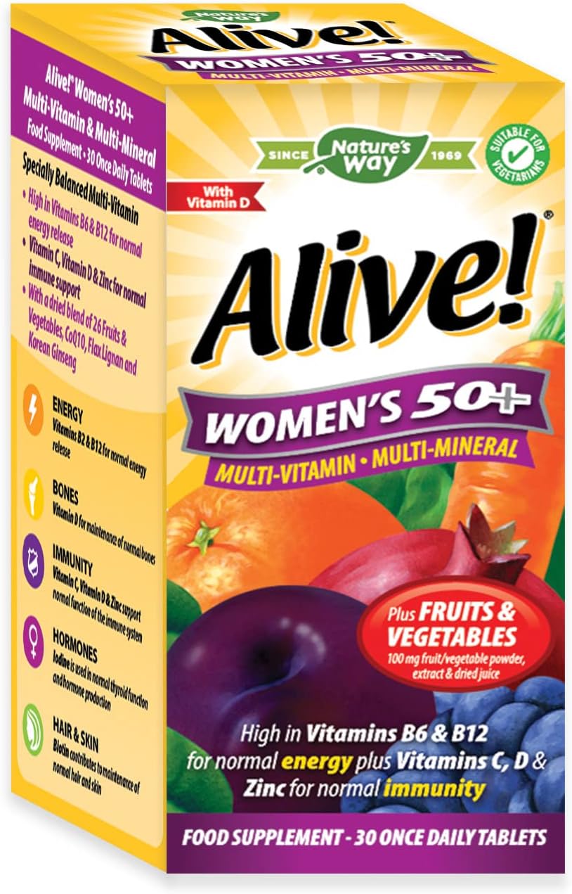 Alive! Women'S 50+ Multi-Vitamin And Minerals, Specially Formulated Fo50 Grams