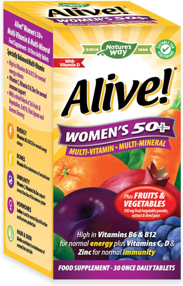 Alive! Women'S 50+ Multi-Vitamin And Minerals, Specially Formulated Fo50 Grams
