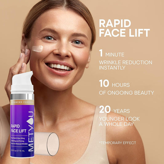 Rapid Face Lift - Rapid Reduction Face Serum - Instant Wrinkle Remover for Face - Anti Aging Serum Visibly Reduces Under-Eye Bags, Dark Circles, Wrinkles, Fine Lines & Crow's Feet Instantly - Advanced Formula 30g