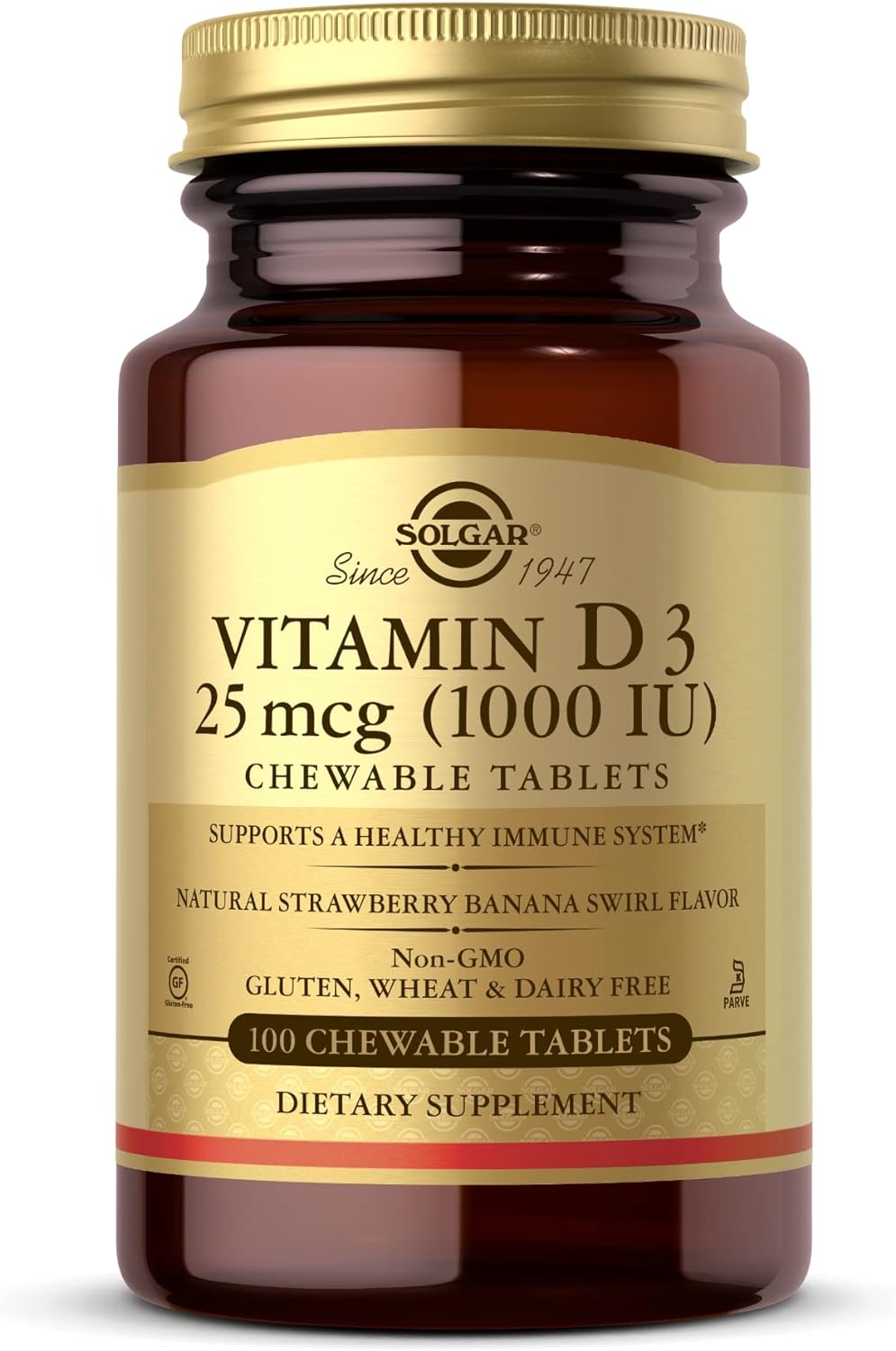 Solgar, Vitamin D3 1000 Iu Chewable, 100 Tablets
