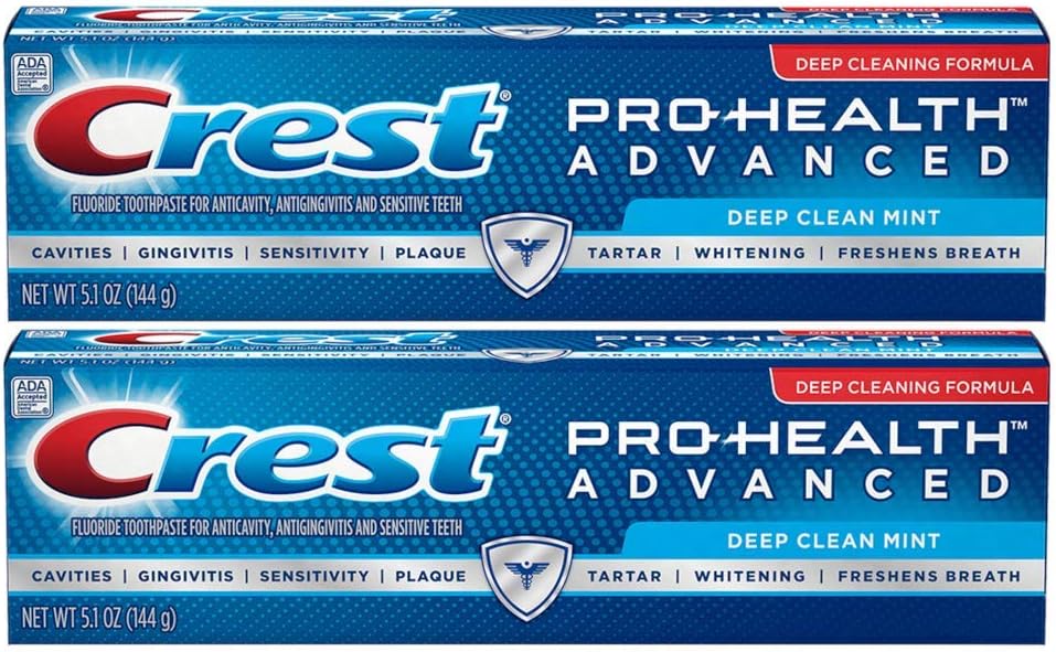 Crest Pro-Health Advanced Toothpaste, Deep Clean Mint 5.1  (Pack of 2)