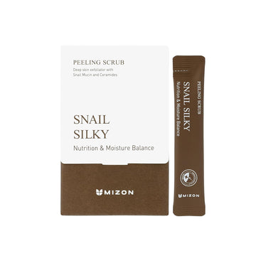 MIZON Peeling Scrubs with Snail Mucus, Baking Powder, and Ceramides, Gentle exfoliation, and Nourishment. (40 pouches / 7)