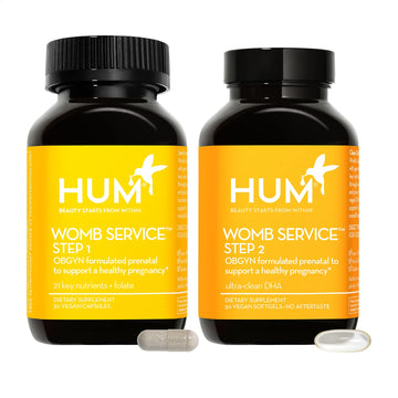 HUM Womb Service Prenatal & Postnatal Vitamins Combo Pack - OBGYN Form