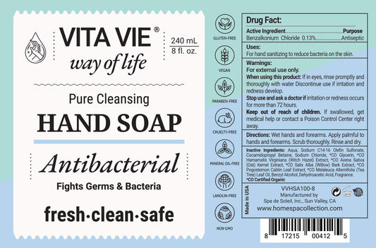 Esupli.com  VITA VIE Hand Soap, 8/240ml - Cleansing Liquid H