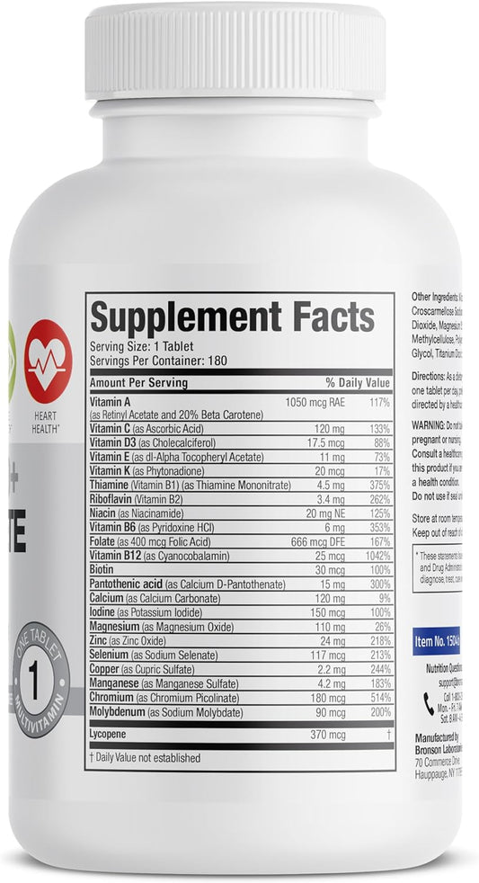 Bronson ONE Daily Mens 50+ Complete Multivitamin Multimineral