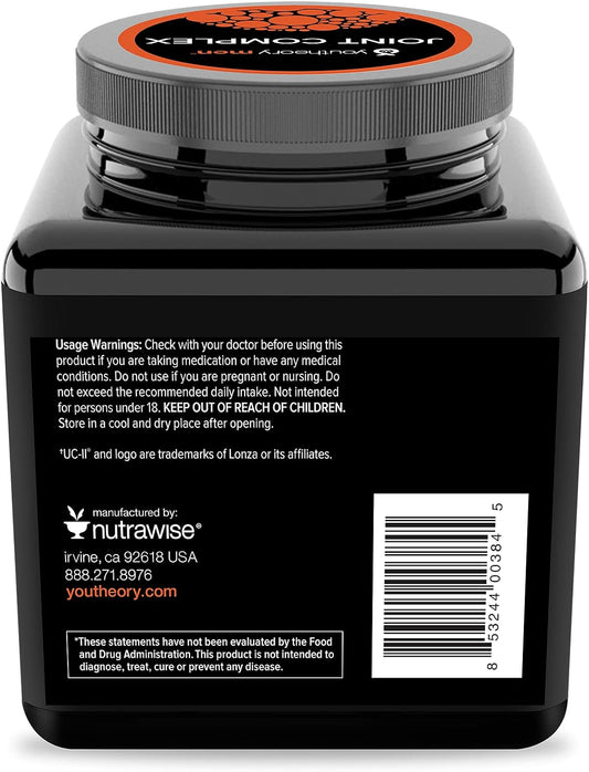 Youtheory Joint Complex for Men ? with Boswellia, Ginger, Turmeric, & UC-II Collagen, 60 Tablets