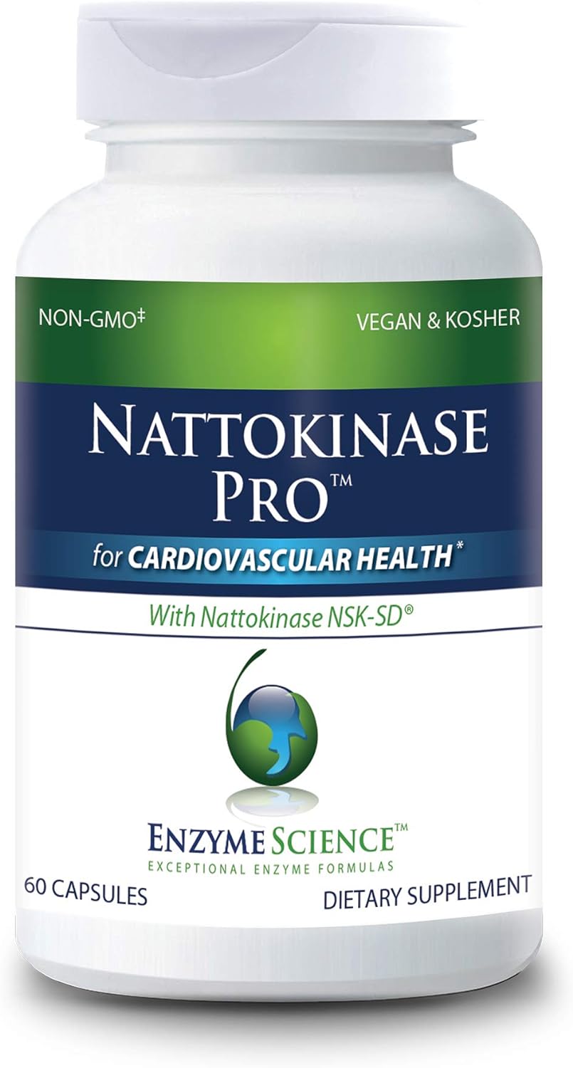 Enzyme Science Nattokinase Pro With Nsk-Sd, Vegan And Kosher, 60 Capsu1.45 Ounces