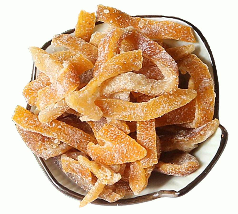 Helenou666 Preserved Prunes Dried Sweet-Salt Tangerine Orange Peel Strips Chan Pui