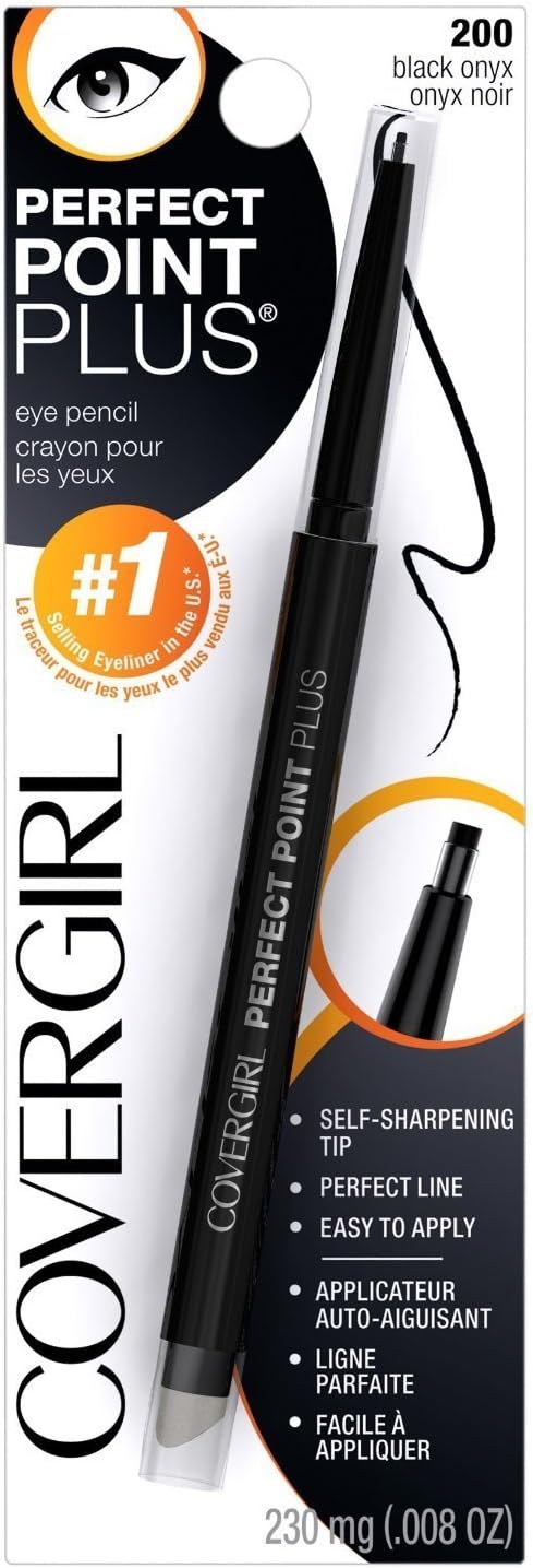 CoverGirl Perfect Point Plus Eye Pencil - 200 Black Onyx - Net Wt. .008 (230 mg) Each - Pack of 3 Eye Pencils