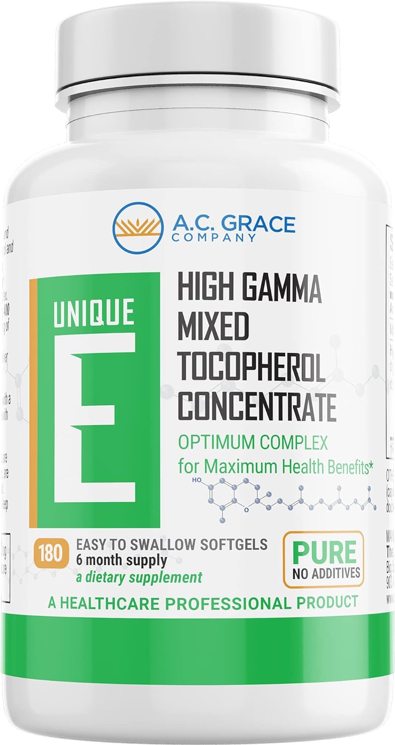 UNIQUE E A.C. Grace Company, Mixed Tocopherols Concentrate Softgels, 1