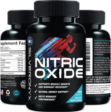 Extra Strength Nitric Oxide Supplement L Arginine 3X Strength - Citrulline Malate, AAKG, Beta Alanine - Premium Muscle S