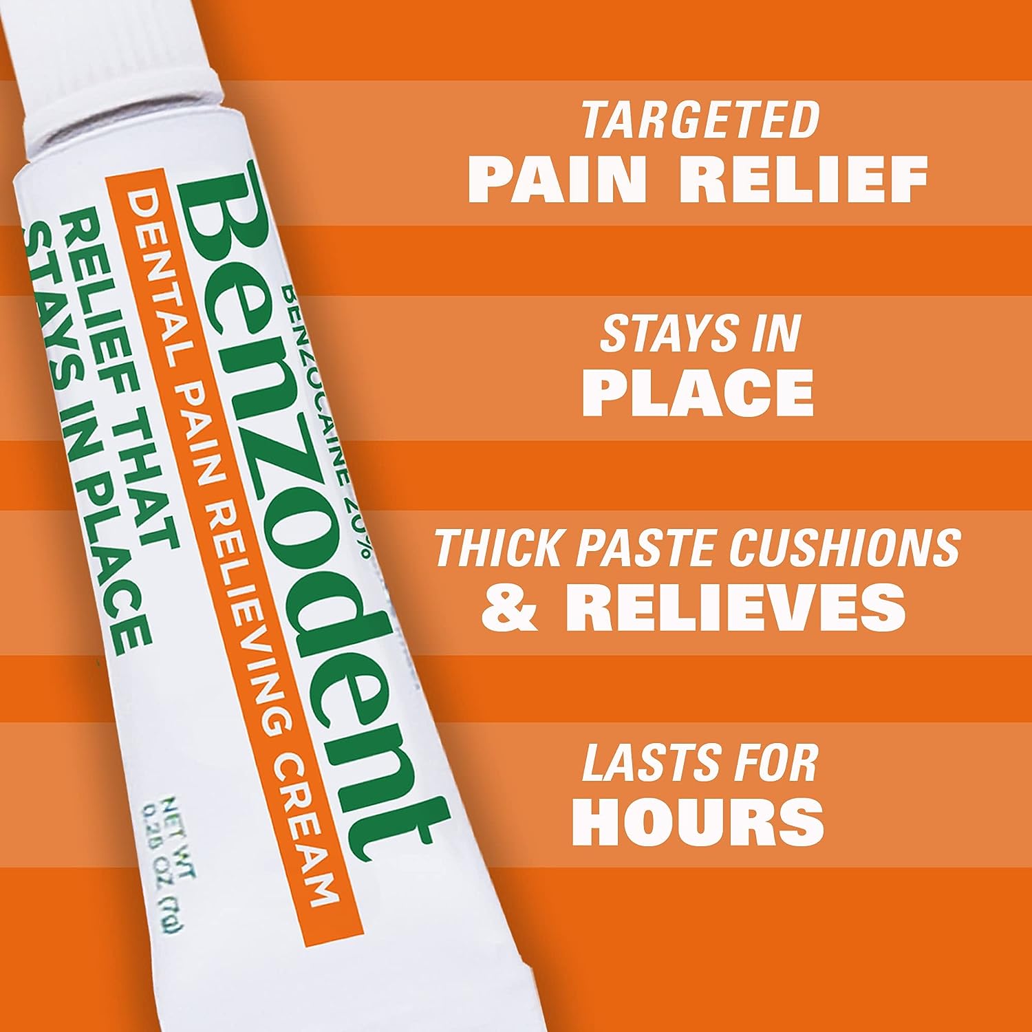 Benzodent Dental Pain Relieving Cream for Dentures and Brace