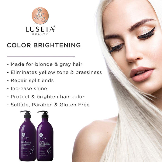 Luseta Purple Conditioner for Colored Hair 33.8, Women Hair Conditioner for Grey Hair and Blonde Hair, Best Purple Conditioner for Curly and Damaged Hair, Sulfate & Paraben Free