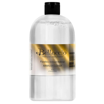 16  Bottle of Belloccio Makeup Airbrush Cleaner - Fast Acting Cleaning Solution, Quickly Cleans ushes Out Airbrush Makeup Foundation, Blush, Highlighter - Clean Cosmetic Makeup Brushes, Paint