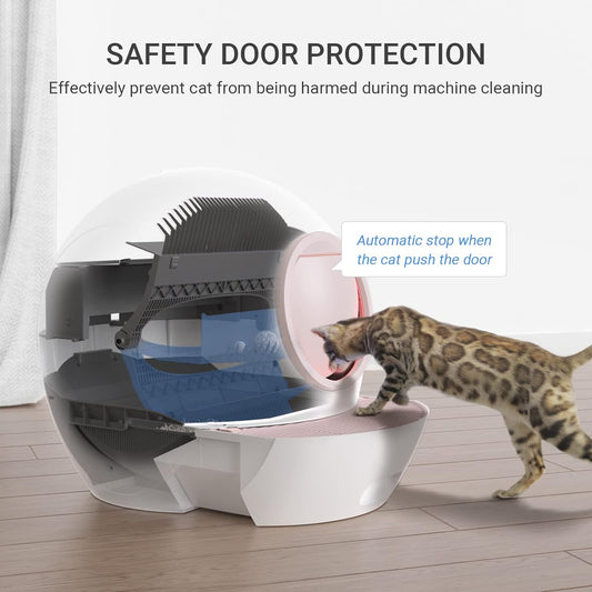 ELS PET Self-Cleaning Cat Litter Box: Extra Large Automatic Litter Box for Multi Cats, Smart Litter Box, Safety Protecti