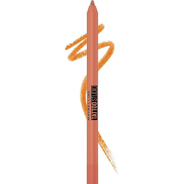 MAYBELLINE New York Tattoo Studio Long-Lasting Sharpenable Eyeliner Pencil, Glide on Smooth Gel Pigments with 36 Hour Wear, Waterproof Orange ash 0.04