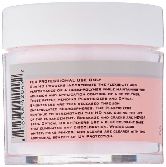 EZ ow High Definition Pink Powder False Nails, 0.75