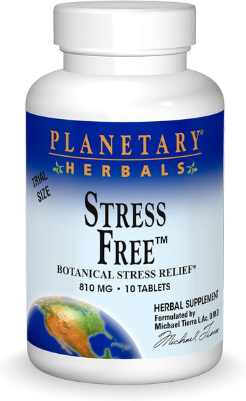 Planetary Herbals Stress Free Calm Formula Tablets, 10 Count