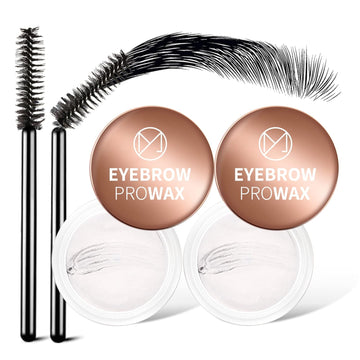 Eyebrow Wax - MAKI YIKA Clear Eyebrow Gel Brow Styling Wax for uffy Brows, Waterproof Eye Brow Gel, Brow Soap, Long Lasting Eyebrow Makeup for Lamination Effect (2pcs)