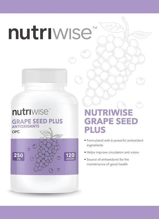 Nutriwise Grape Seed Plus (Grape Seed, Grape Skin, Pine Bark, Blueberr