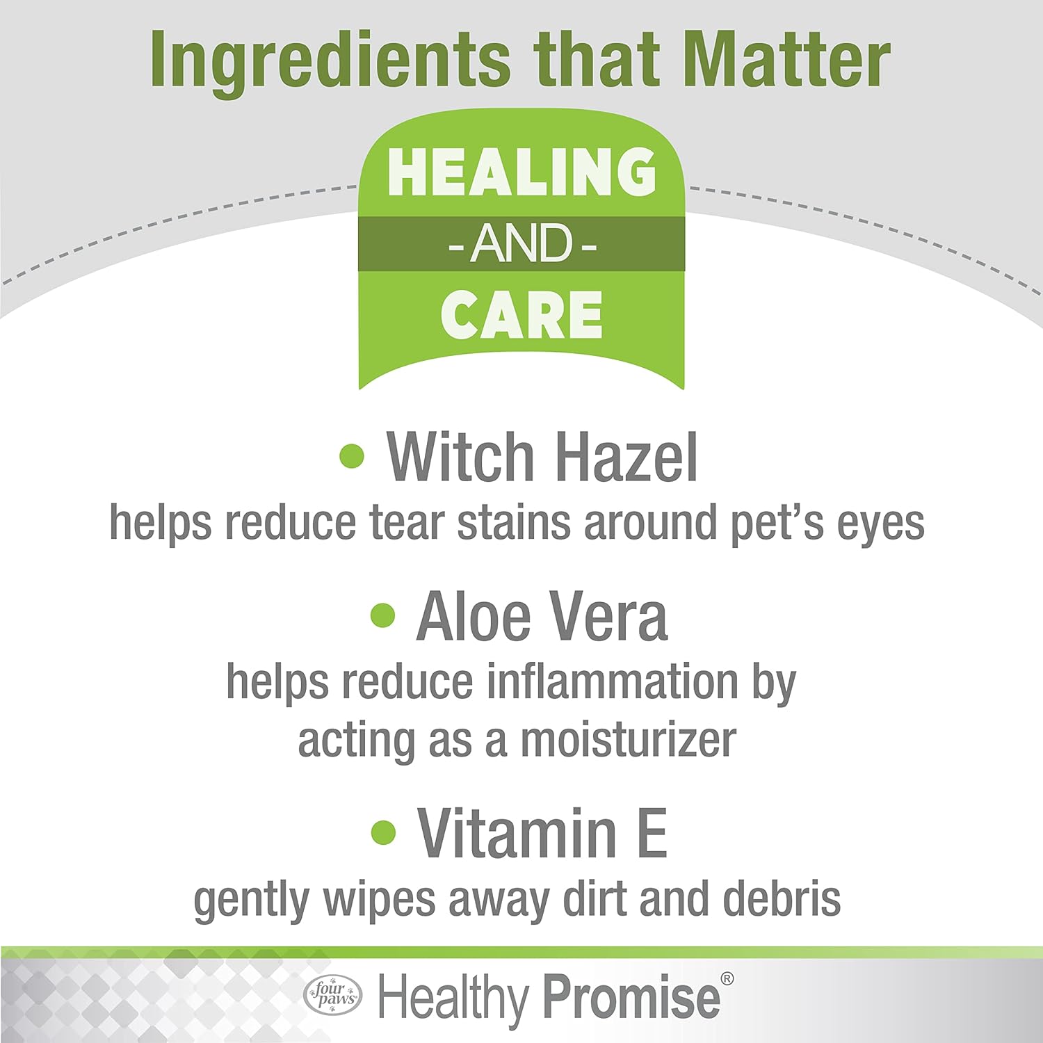 Four Paws Healthy Promise Pet Eye Wipes 35 Count : Pet Suppl