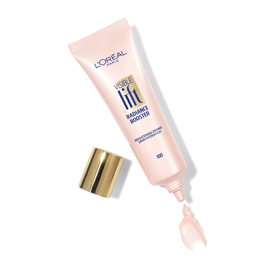 L'Oreal Paris Makeup Visible Lift Radiance Booster, skincare-based primer, 24hr hydration, instantly brightens, smoothes and evens skin, radiant finish, enriched with nourishing oils, 0.84 ;