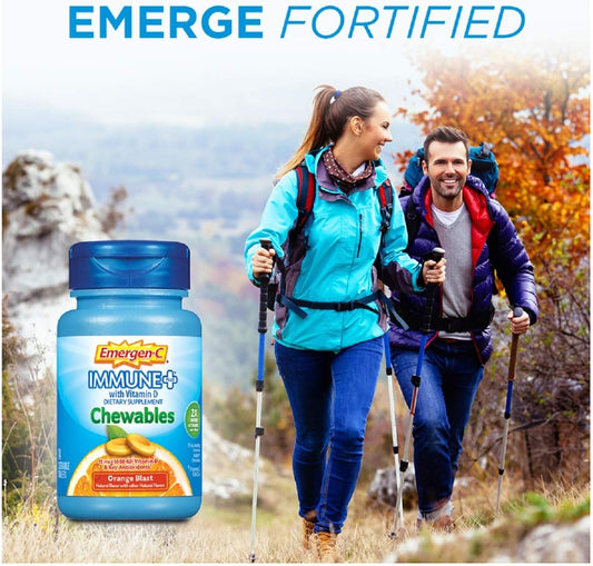 Emergen-C Immune+ Chewables 1000mg Vitamin C with Vitamin D Tablet, Im