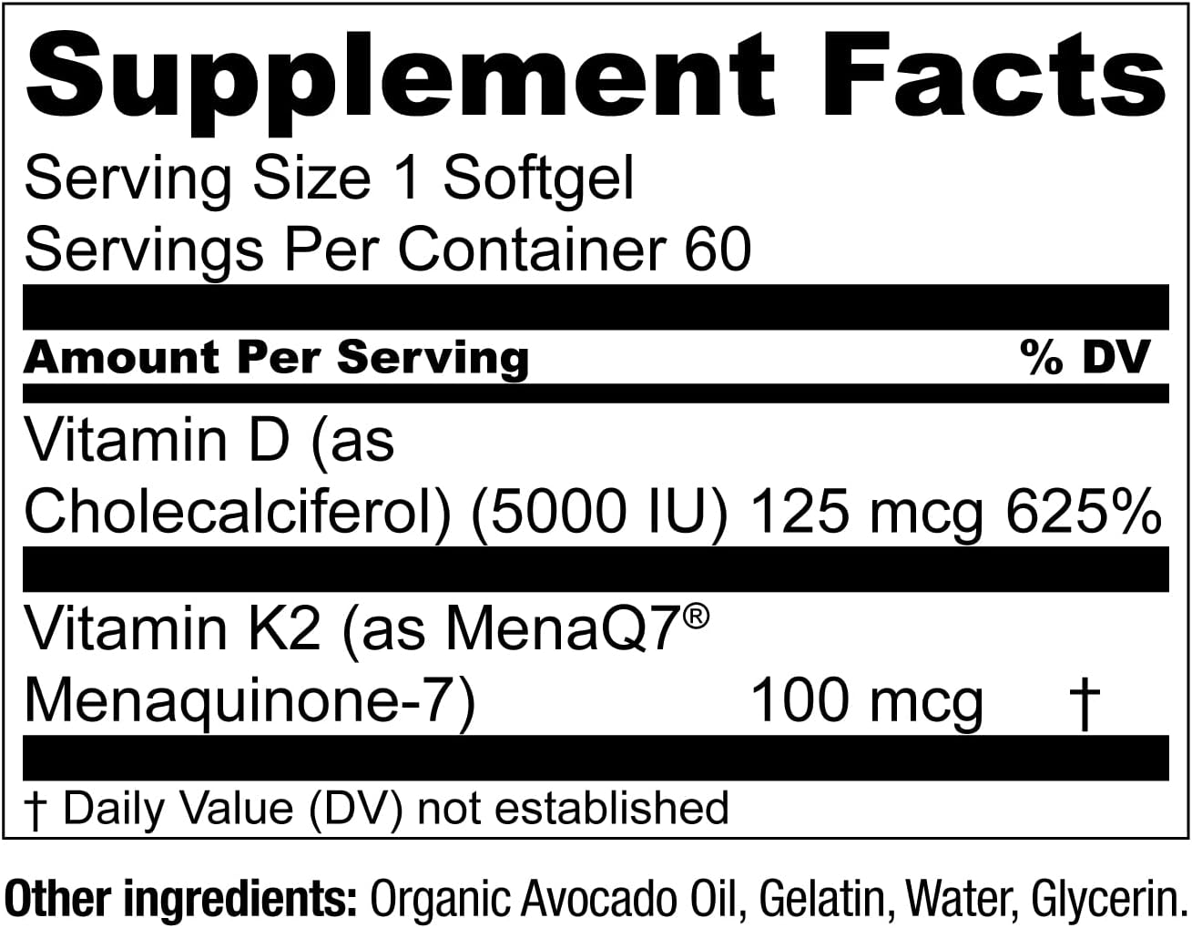 Live Conscious Vitamin K2 MK7 with D3 Supplement by LiveWell | Bone & 