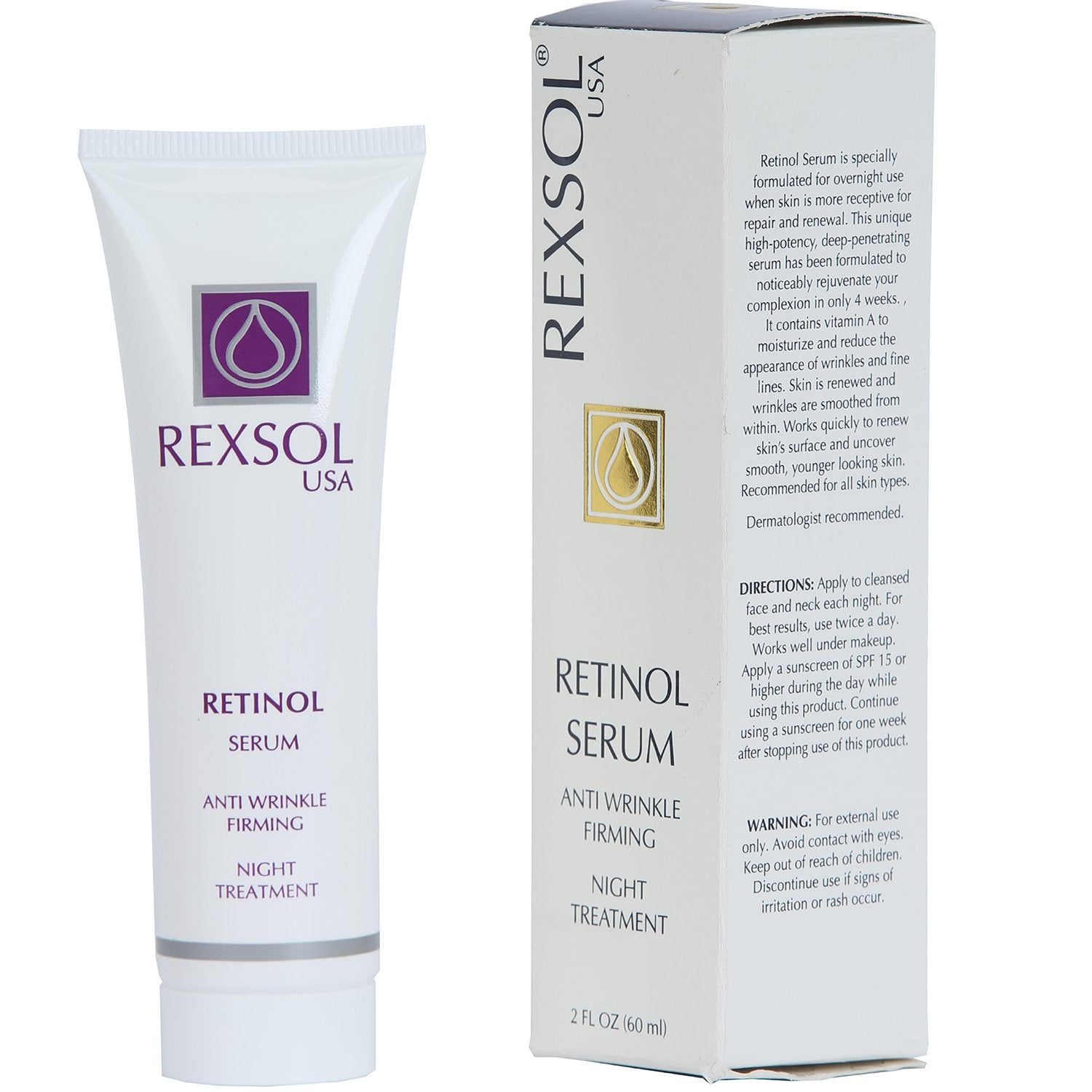 REXSOL Retinol Serum Anti wrinkle Firming | Best antioxidant serum for face | Pure Vitamin C for face, Pure Retinol Vitamin Serum | Utmost Anti Wrinkle Serum for Deep Wrinkle Treatment (2  )