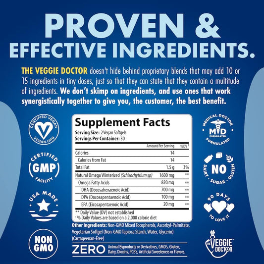 Omega 3 Better Than Fish Oil Omega 3 6 9 - Vegan Omega 3 Fatty Acid Supplements - No Carrageenan ? Algae Omega 3 Supplem