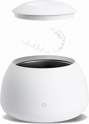 Zima Dental Arctic White Dental Pod | Cleaner for Dentures, Aligner, Retainer, Mouth Guard | Ultrasonic Cleaning Machine for All Dental Appliances