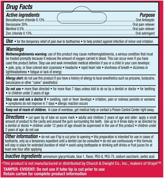 Rite Aid Severe Toothache and Gum Relief - 0.25