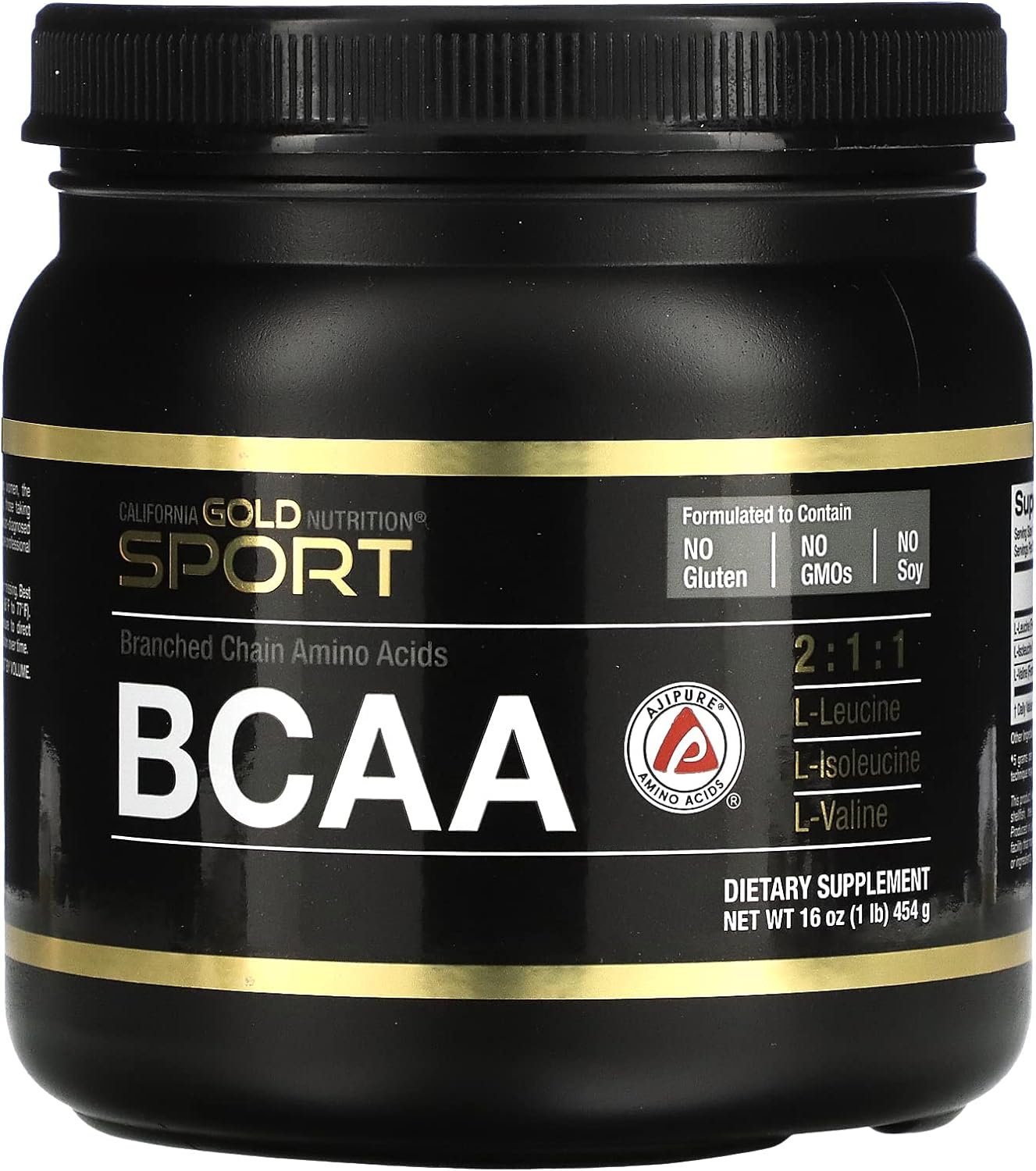 Bcaa Powder, Ajipure, Branched Chain Amino Acids, 16 Oz (454