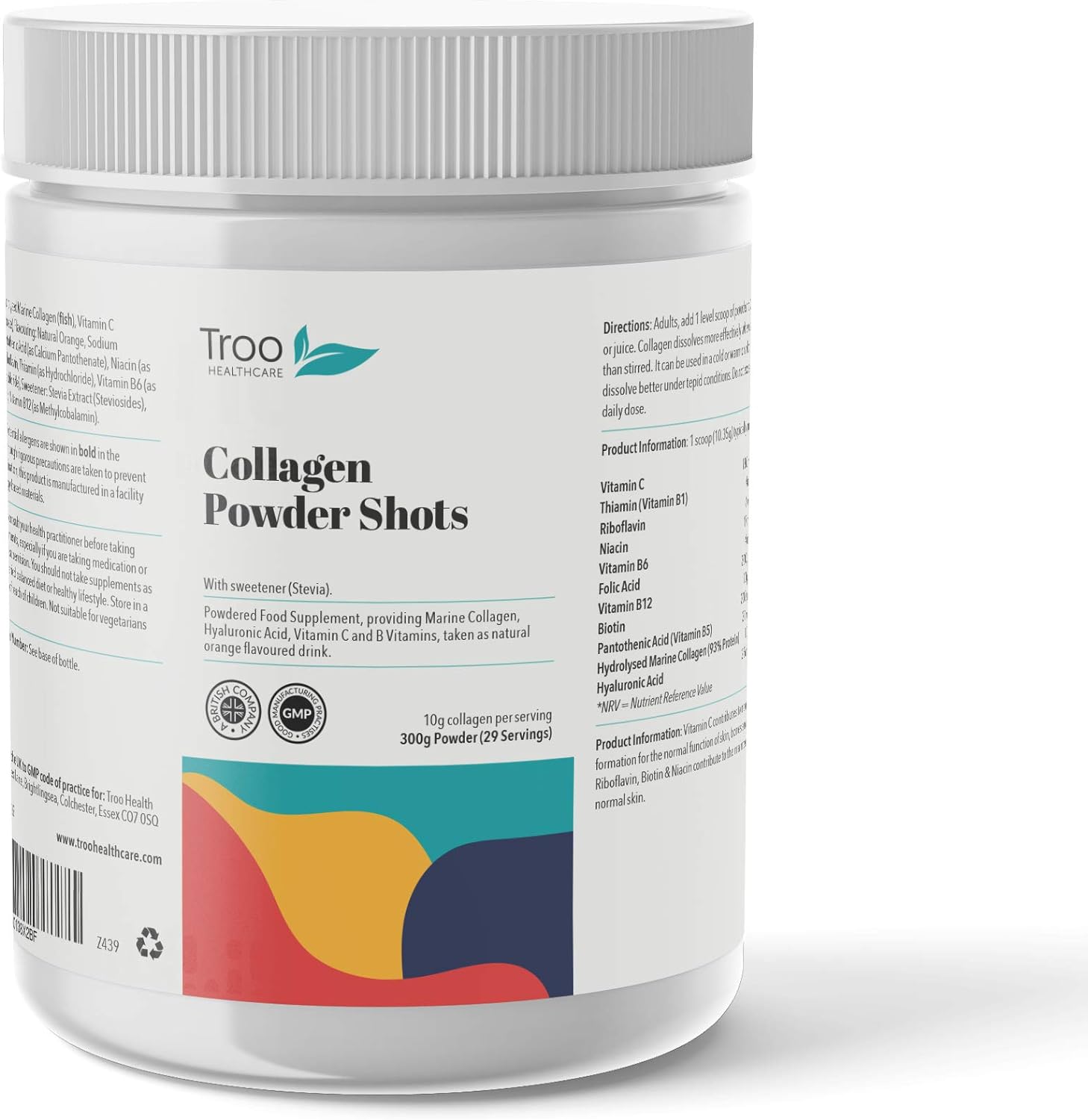Hydrolysed Marine Collagen Peptides Powder Enhanced With Essential Vit320 Grams