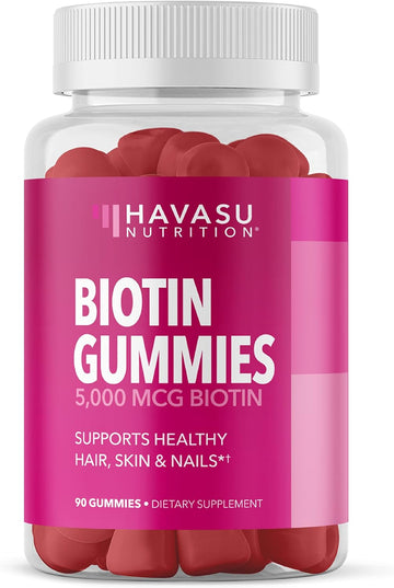 Havasu Nutrition Biotin Gummies Hair Skin Nails Vitamins For Women | U