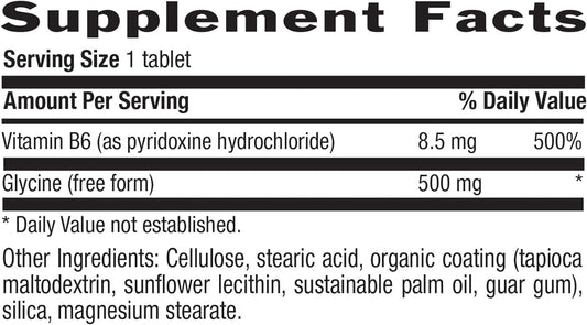 Country Life Glycine 500 Mg, 100 Tablets, Certified Gluten Free, Certi