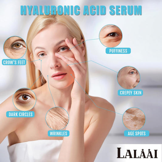 Pure Hyaluronic Acid Serum for Face, with Vitamin B5, Wrinkle-Reducing Serum for Youthful Skin, Nourishing Serum to Hydrate and Restore Dry Skin, Suitable For Sensitive Skin