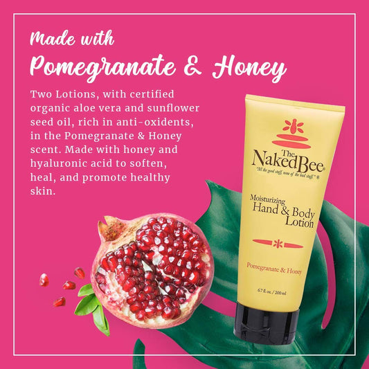 The Naked Bee Pomegranate & Honey Hand and Body Lotion, 6.7 - 2 Pack