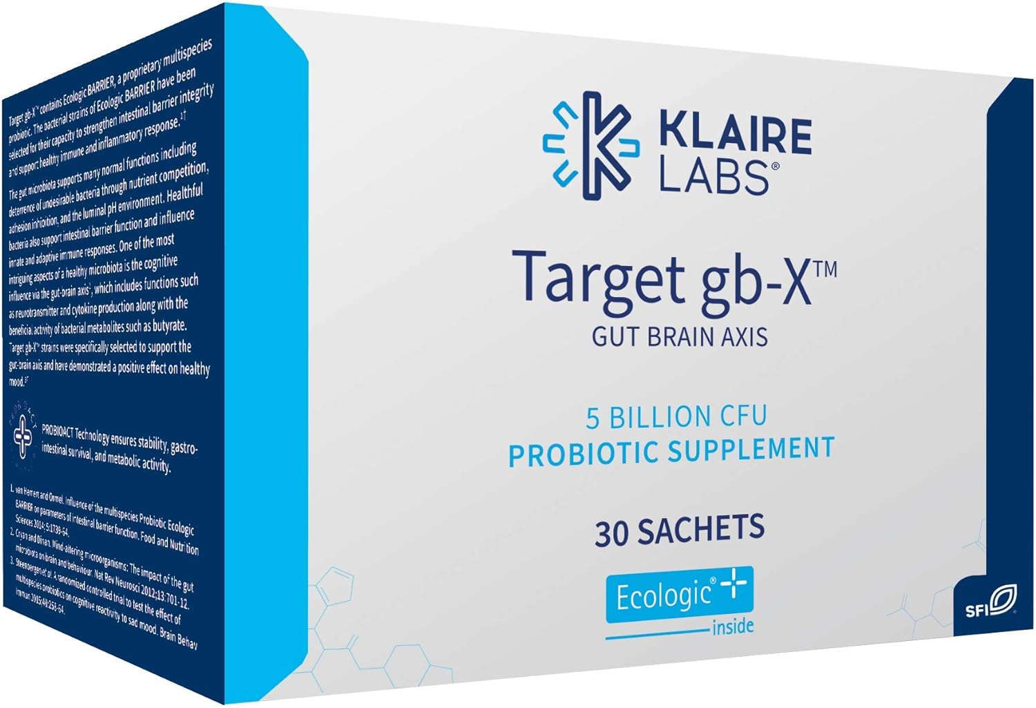 Klaire Labs Mood Probiotic Powder Target Gb-X With Bifidobacterium & L3.84 Ounces