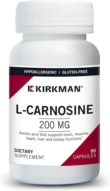 Kirkman ? L-Carnosine 200 mg - Hypoallergenic ? 90 Vegetarian Capsules