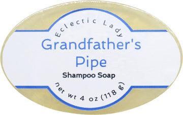 Eclectic Lady Grandfather's Pipe Shampoo Soap Bar with Pure Argan Oil, Silk Protein, Honey Protein and Extracts of Calendula ower, Aloe, Carrageenan, Sunower - 4  Bar