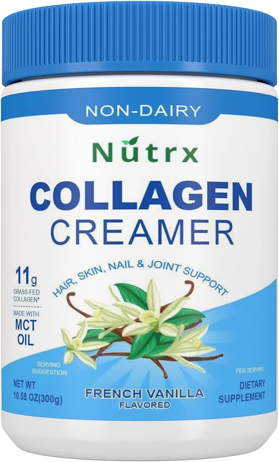 Nutrx Collagen Peptides Powder Vanilla - Sugar Free, No Dairy Collagen Protein Powder - Dissolves Easy, No Clumps Collagen Powder with Vital Proteins, Collagen Creamer Powder