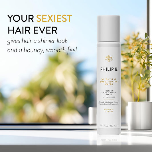PHILIP B Weightless Conditioning Water, Magnolia Flower, 5.07 oz. (150 ml) | Adds Smoothness, Fullness and Shine