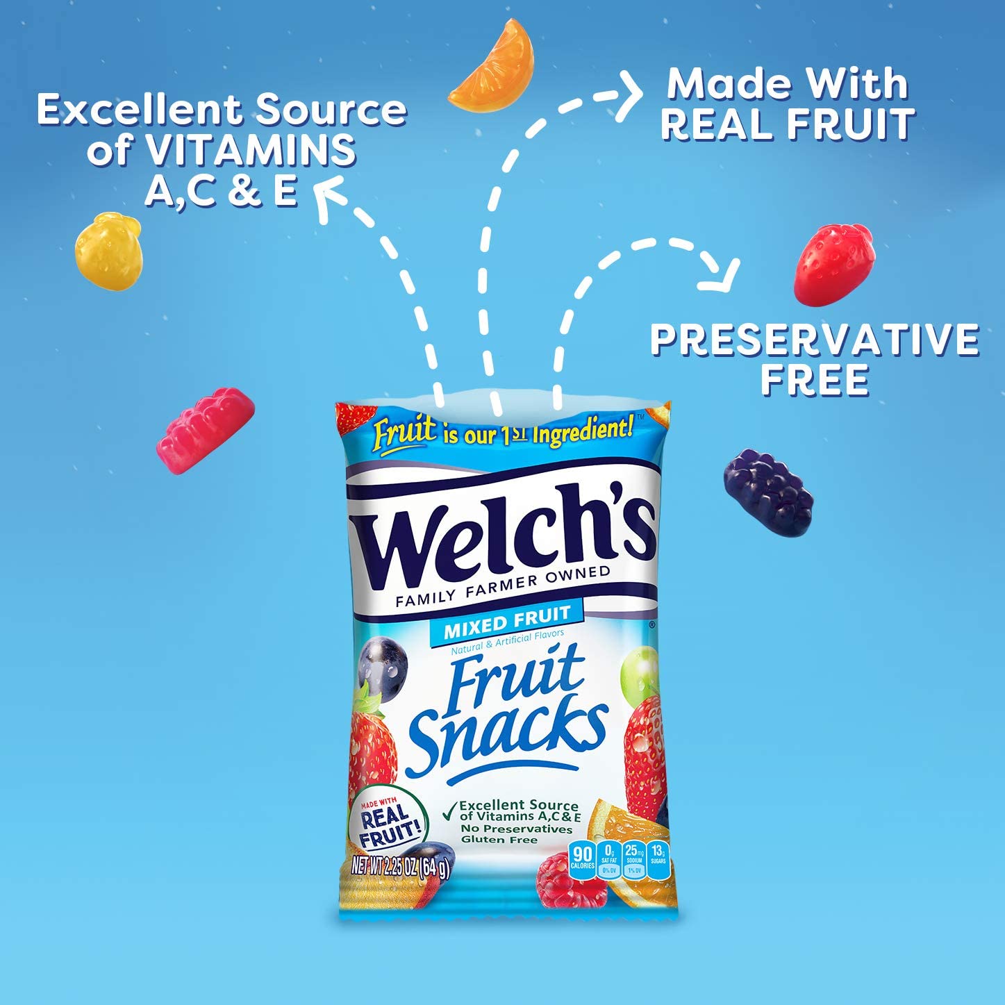  Welch's Fruit Snacks, Mixed Fruit & Berries 'n Cherries Bul