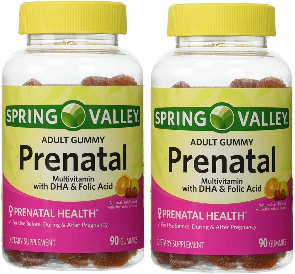Spring Valley Adult Gummy Prenatal Multivitamin with DHA & Folic Acid 