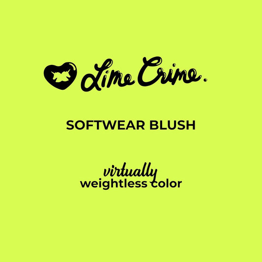 Lime Crime Softwear Blush, Digital Peach - Blendable, Buildable Warm Pinky Peach Color - Cream-to-Powder Formula - Weightless Soft Matte Finish - Vegan, Cruelty Free - 4.4 grams