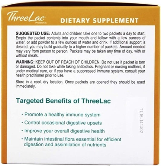 Global Health Trax Threelac Probiotic 60 Pkts (4-Pack)